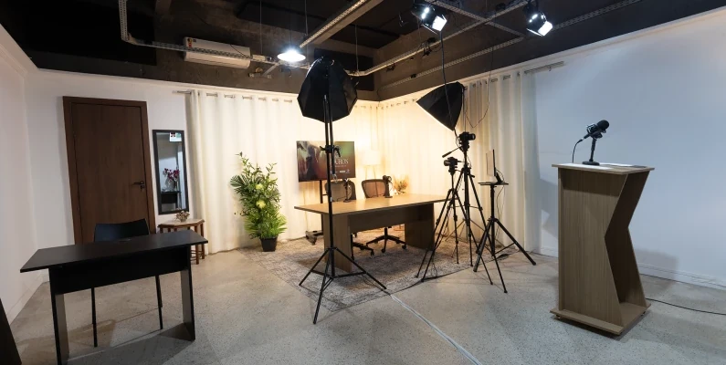 Estúdio flexível para videoaulas em Salvador